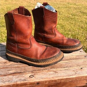 Georgia Giant Boots Brown Leather Unisex Youth 5.5